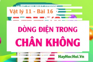 Mô tả thí nghiệm, Bản chất dòng điện trong chân không và ứng dụng - Vật lý 11 bài 16